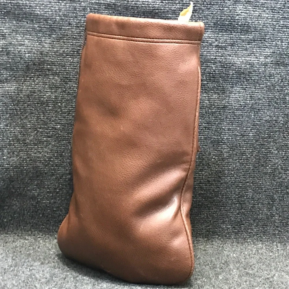 Braun Büffel Design Germany Brown Leather Shoe Bag Drawstring Pouch‎ Travel Bag